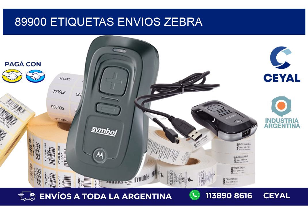89900 ETIQUETAS ENVIOS ZEBRA