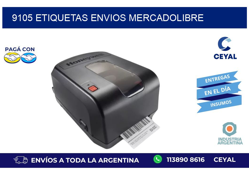 9105 ETIQUETAS ENVIOS MERCADOLIBRE