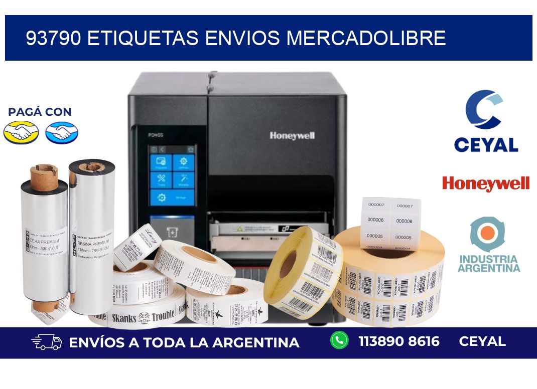 93790 ETIQUETAS ENVIOS MERCADOLIBRE