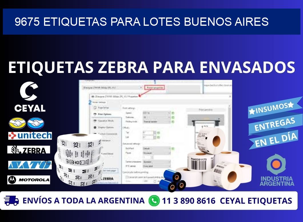 9675 ETIQUETAS PARA LOTES BUENOS AIRES