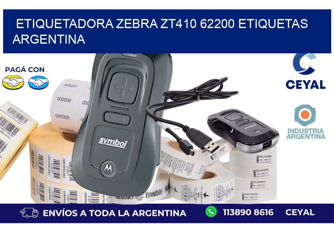 etiquetadora zebra zt410 62200 etiquetas argentina