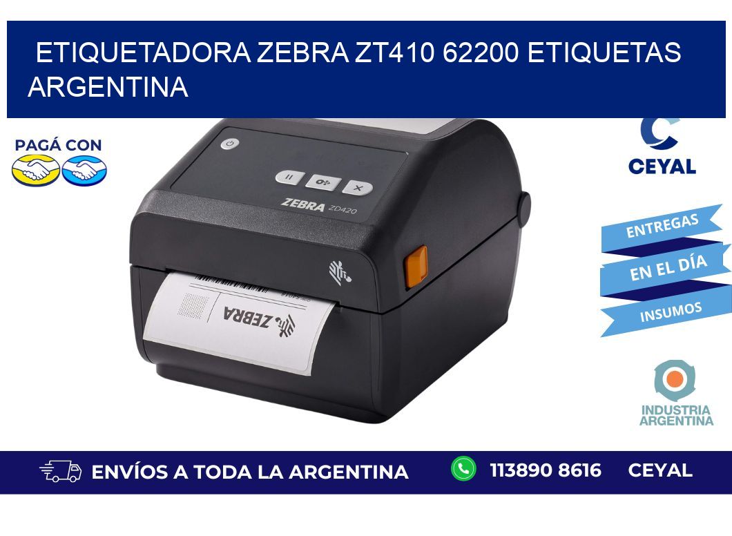 etiquetadora zebra zt410 62200 etiquetas argentina