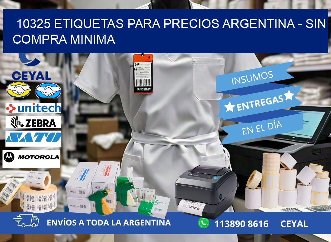 10325 ETIQUETAS PARA PRECIOS ARGENTINA - SIN COMPRA MINIMA