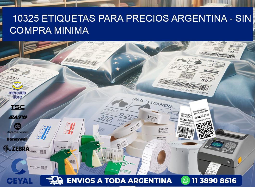 10325 ETIQUETAS PARA PRECIOS ARGENTINA - SIN COMPRA MINIMA