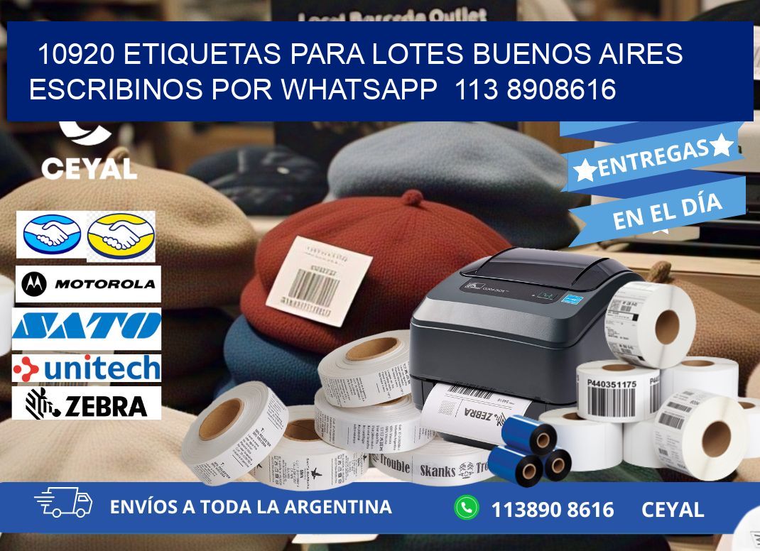 10920 ETIQUETAS PARA LOTES BUENOS AIRES ESCRIBINOS POR WHATSAPP  113 8908616
