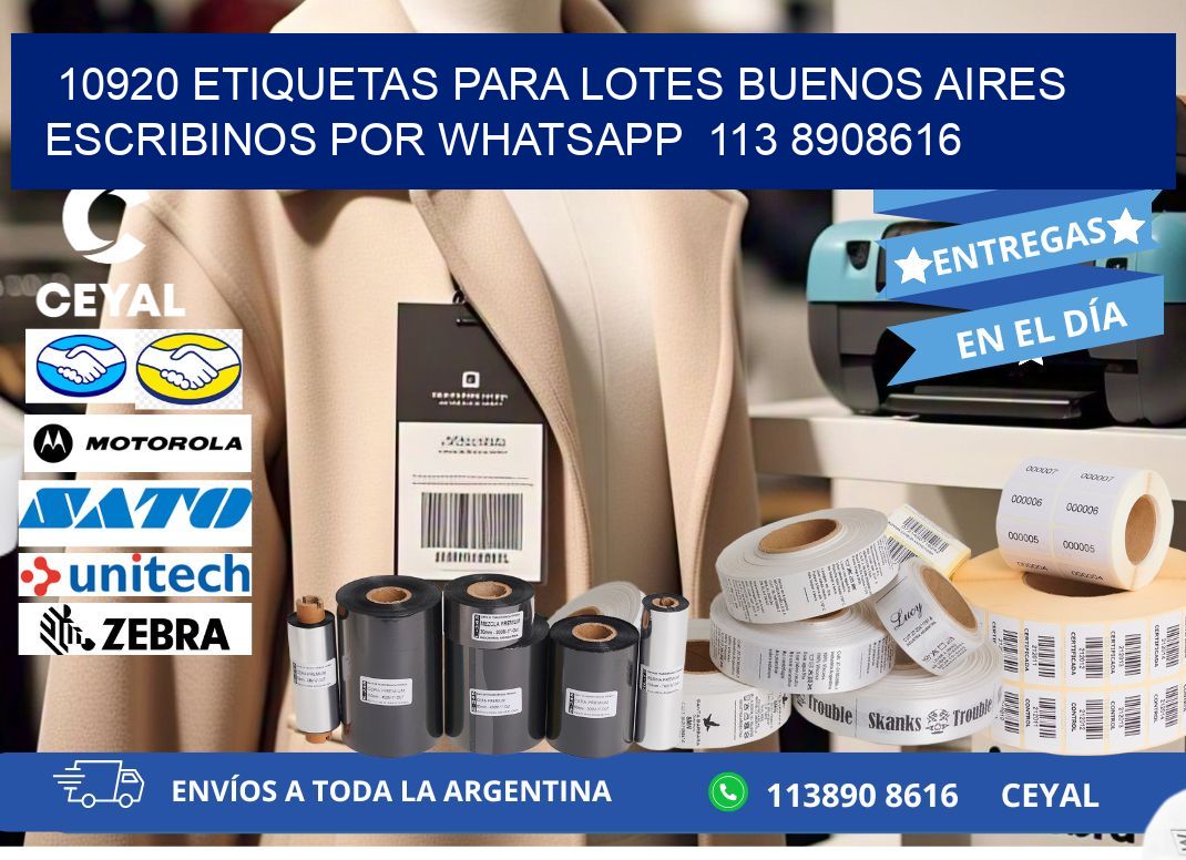 10920 ETIQUETAS PARA LOTES BUENOS AIRES ESCRIBINOS POR WHATSAPP  113 8908616