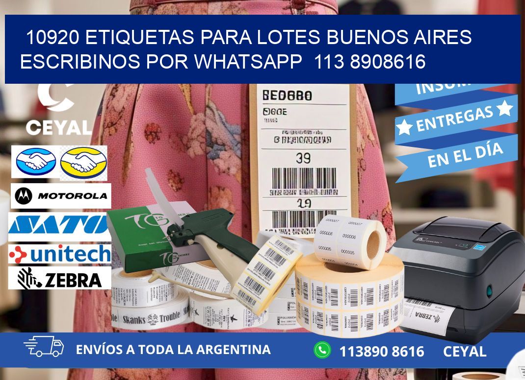 10920 ETIQUETAS PARA LOTES BUENOS AIRES ESCRIBINOS POR WHATSAPP  113 8908616
