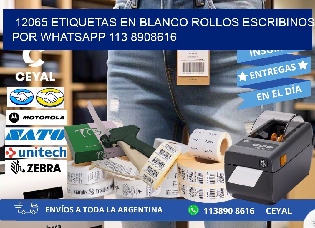 12065 ETIQUETAS EN BLANCO ROLLOS ESCRIBINOS POR WHATSAPP 113 8908616