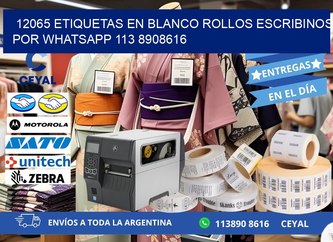 12065 ETIQUETAS EN BLANCO ROLLOS ESCRIBINOS POR WHATSAPP 113 8908616