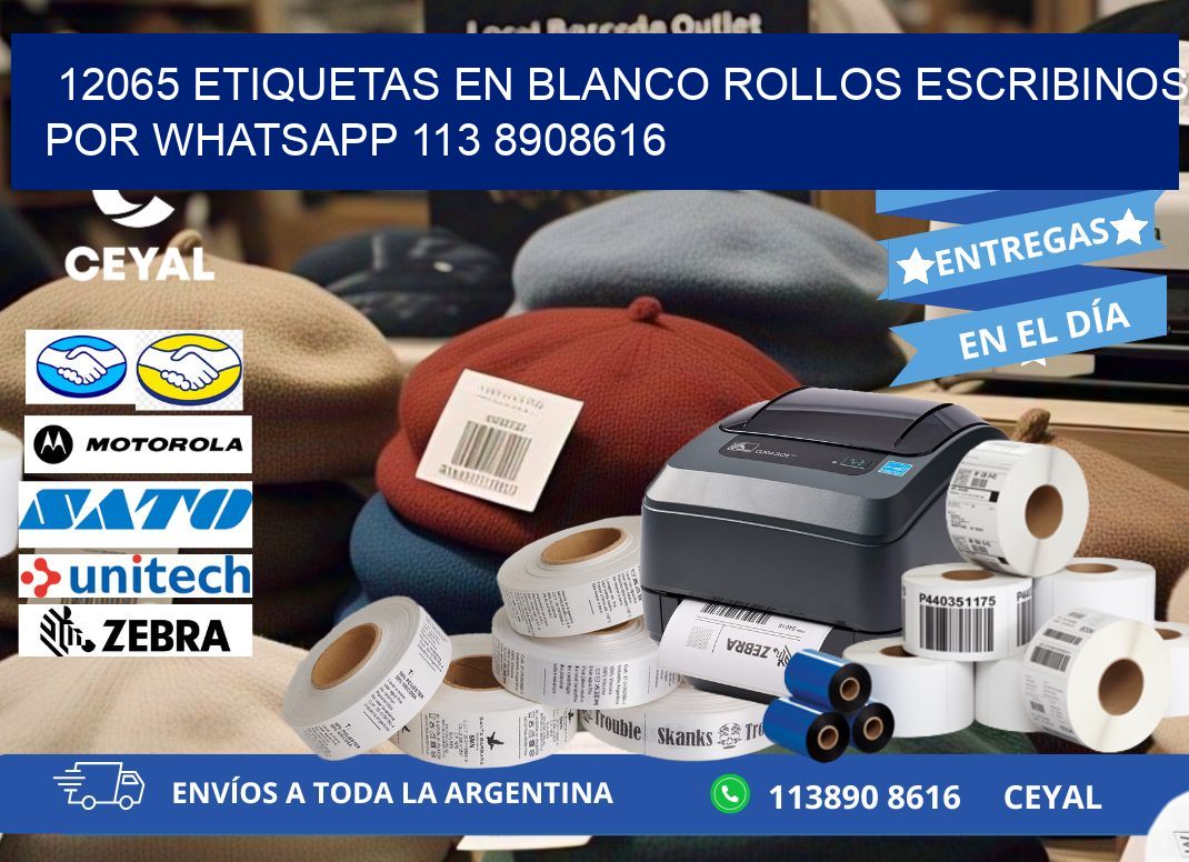 12065 ETIQUETAS EN BLANCO ROLLOS ESCRIBINOS POR WHATSAPP 113 8908616