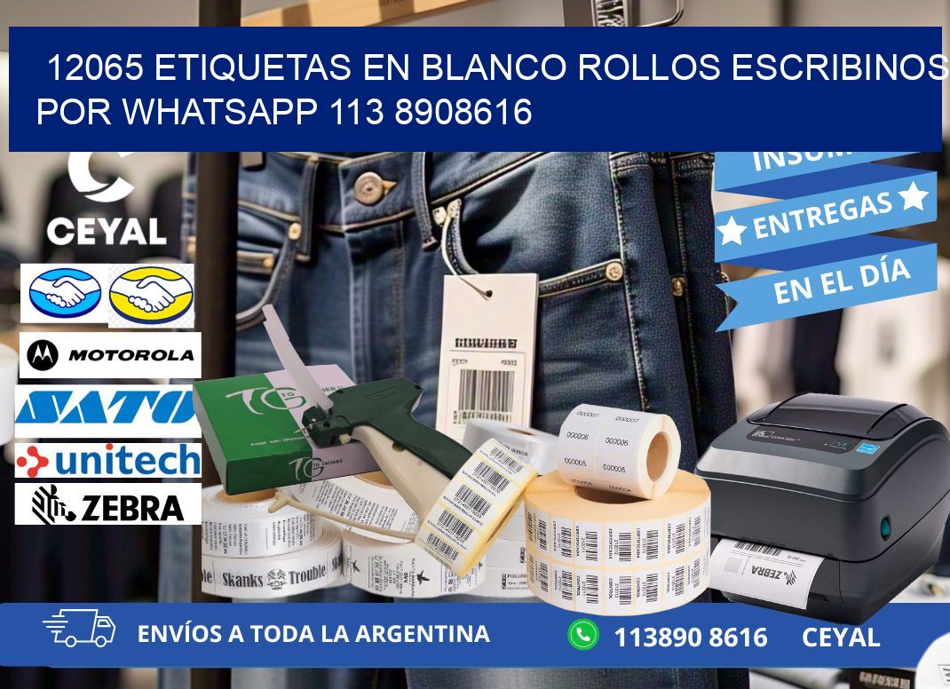 12065 ETIQUETAS EN BLANCO ROLLOS ESCRIBINOS POR WHATSAPP 113 8908616