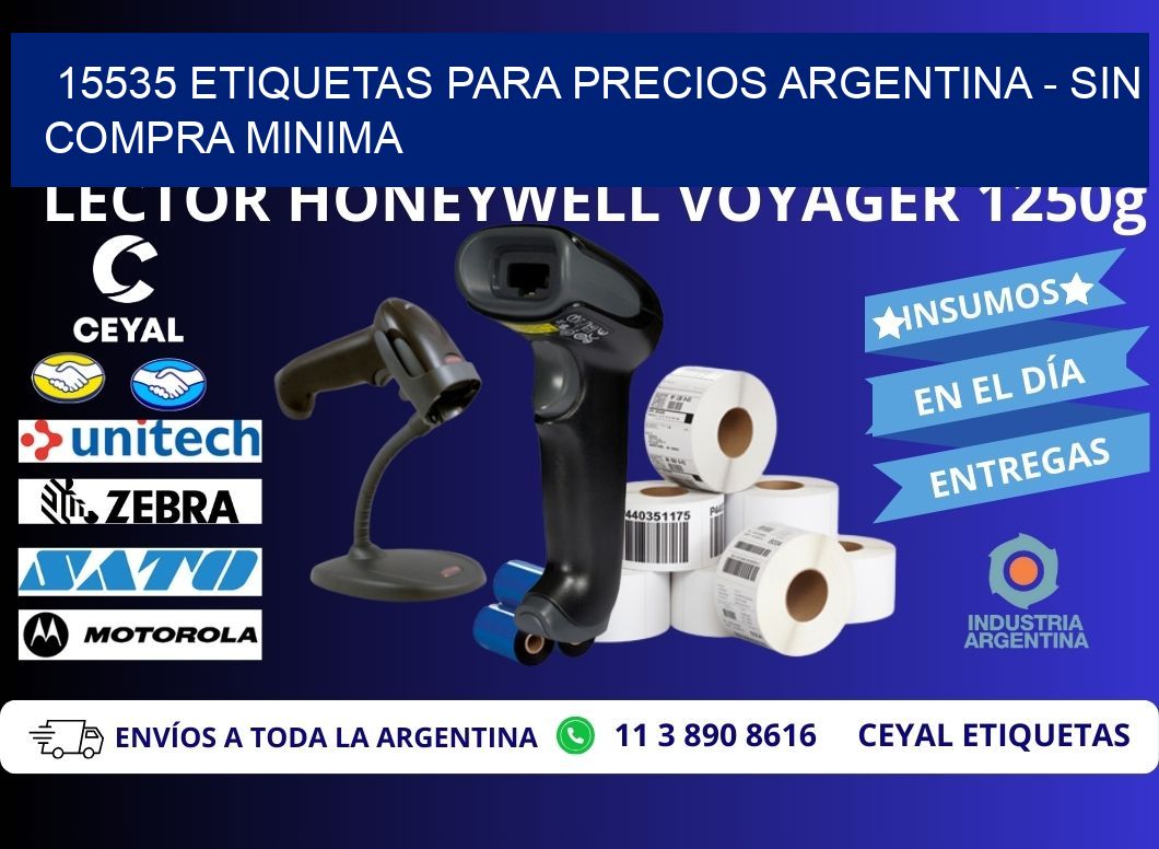 15535 ETIQUETAS PARA PRECIOS ARGENTINA - SIN COMPRA MINIMA