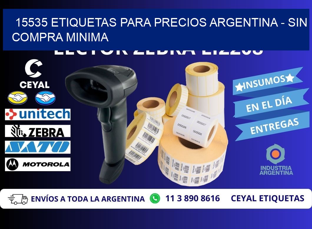 15535 ETIQUETAS PARA PRECIOS ARGENTINA – SIN COMPRA MINIMA