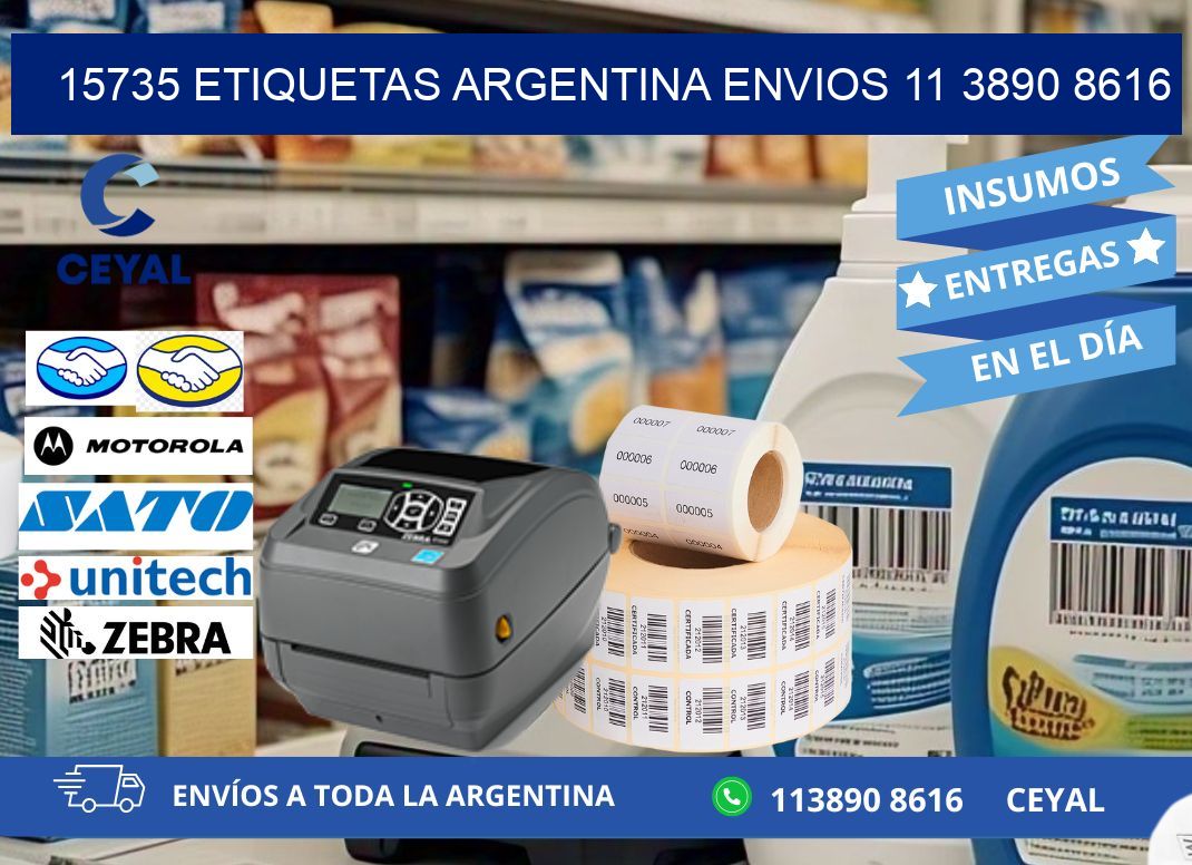 15735 ETIQUETAS ARGENTINA ENVIOS 11 3890 8616