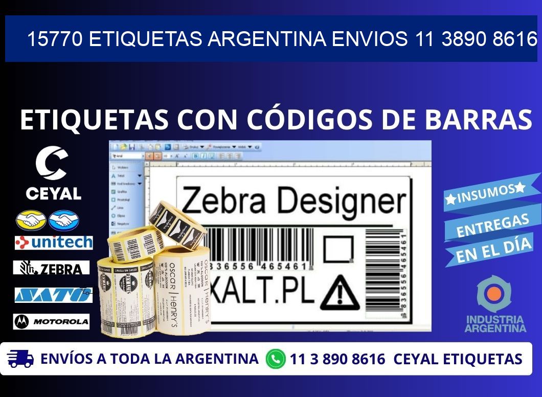 15770 ETIQUETAS ARGENTINA ENVIOS 11 3890 8616