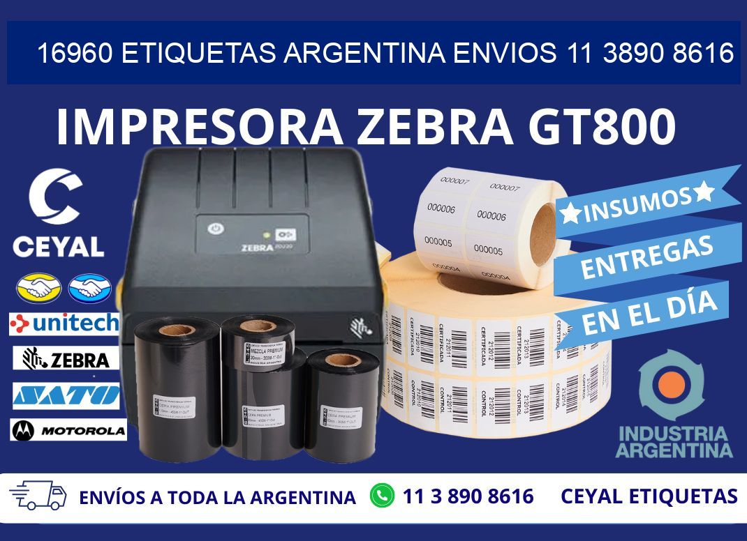 16960 ETIQUETAS ARGENTINA ENVIOS 11 3890 8616