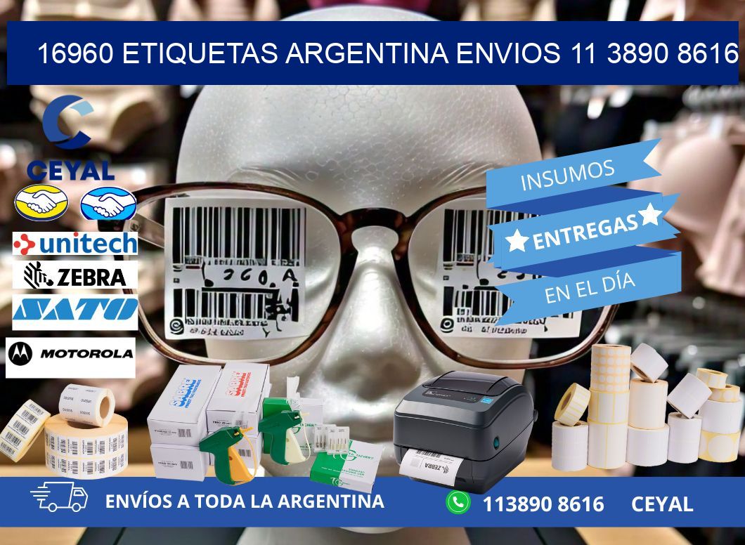 16960 ETIQUETAS ARGENTINA ENVIOS 11 3890 8616