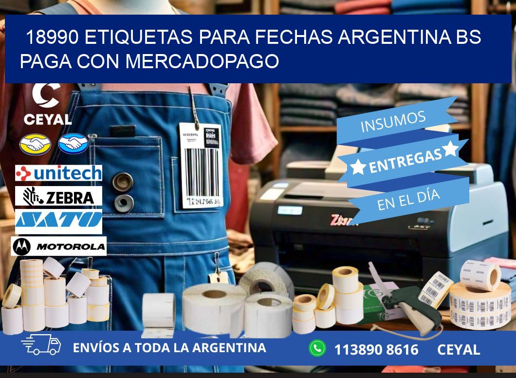 18990 ETIQUETAS PARA FECHAS ARGENTINA BS PAGA CON MERCADOPAGO