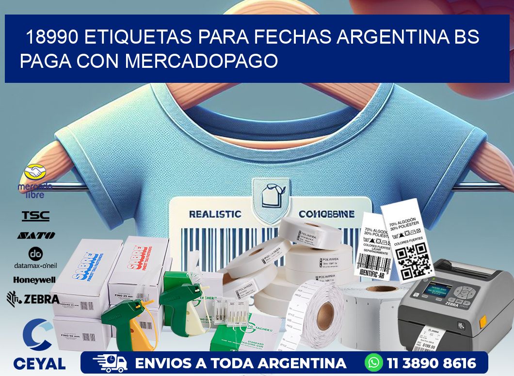 18990 ETIQUETAS PARA FECHAS ARGENTINA BS PAGA CON MERCADOPAGO