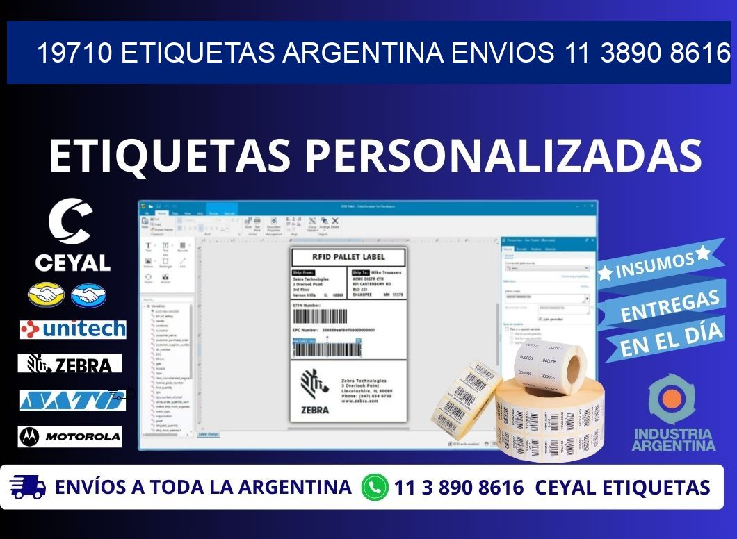 19710 ETIQUETAS ARGENTINA ENVIOS 11 3890 8616