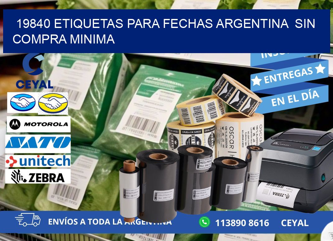 19840 ETIQUETAS PARA FECHAS ARGENTINA  SIN COMPRA MINIMA