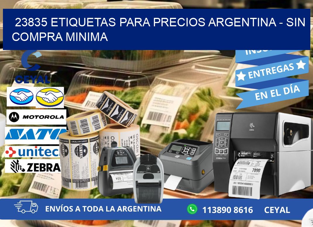 23835 ETIQUETAS PARA PRECIOS ARGENTINA - SIN COMPRA MINIMA
