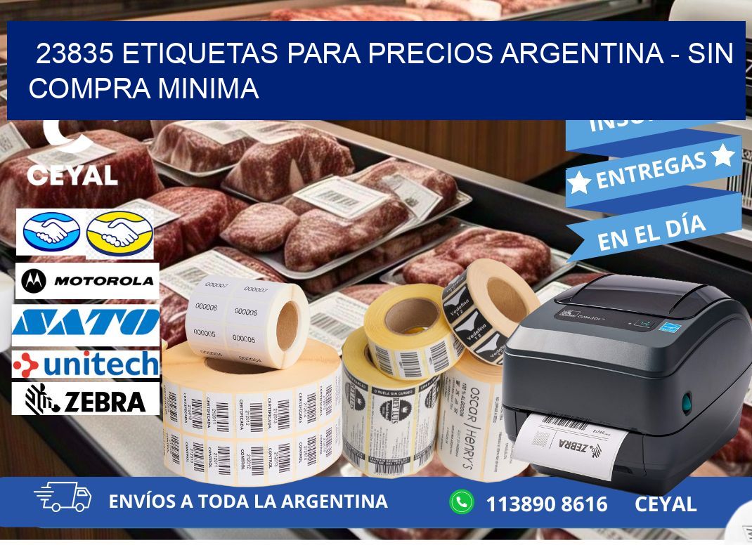 23835 ETIQUETAS PARA PRECIOS ARGENTINA - SIN COMPRA MINIMA