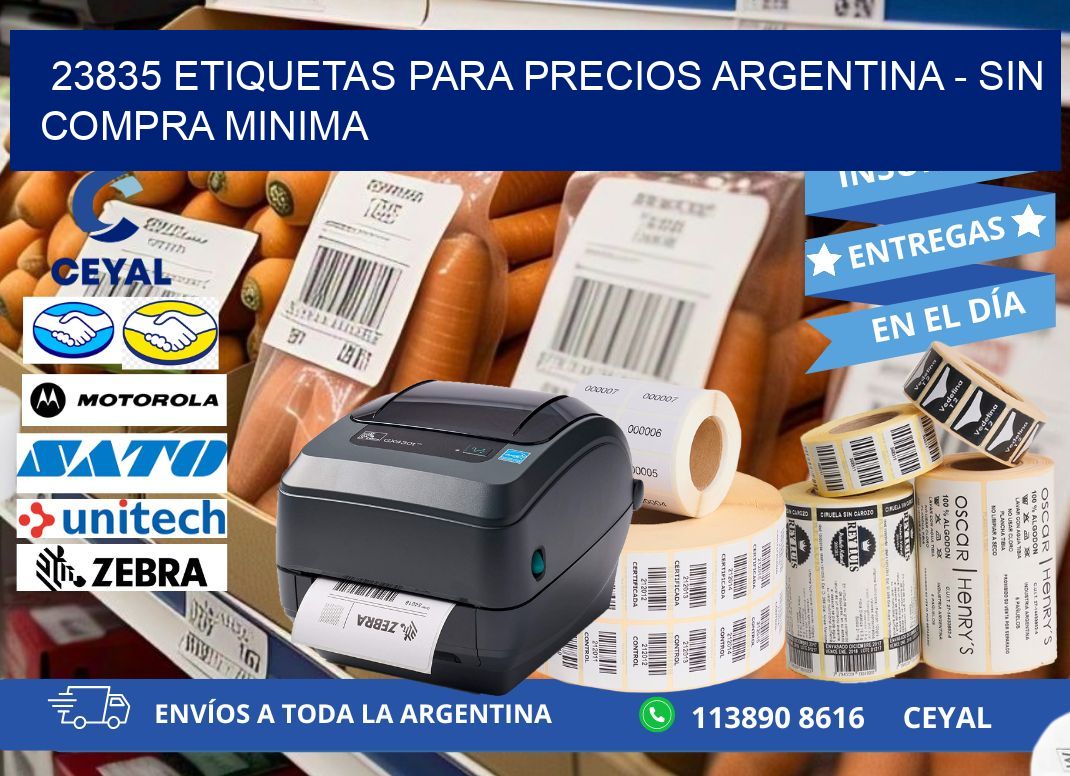 23835 ETIQUETAS PARA PRECIOS ARGENTINA - SIN COMPRA MINIMA