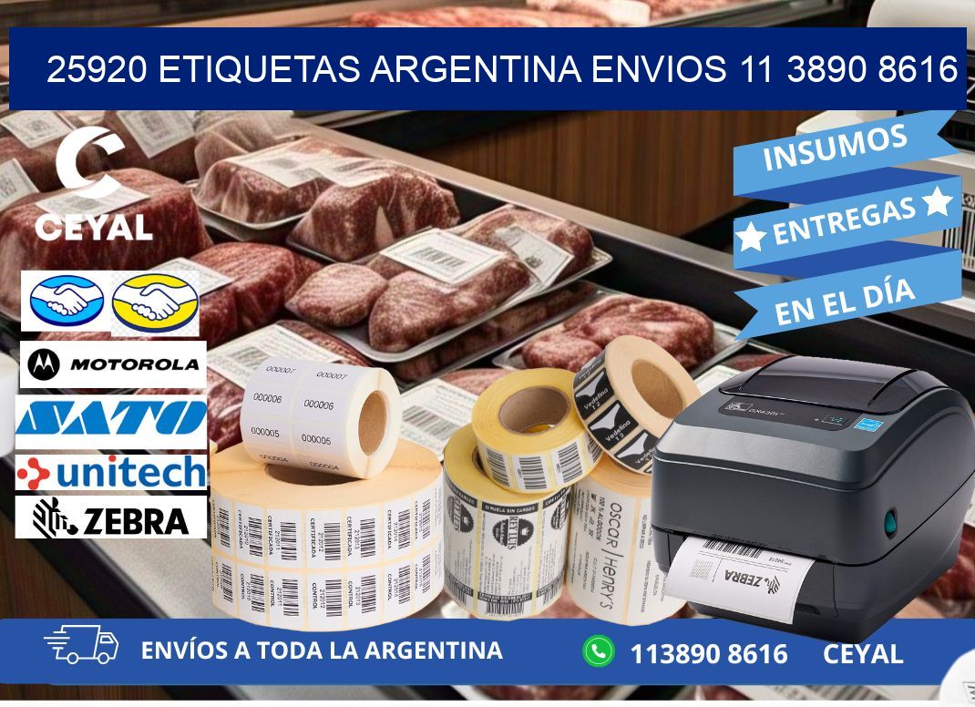25920 ETIQUETAS ARGENTINA ENVIOS 11 3890 8616