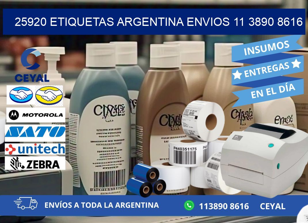 25920 ETIQUETAS ARGENTINA ENVIOS 11 3890 8616