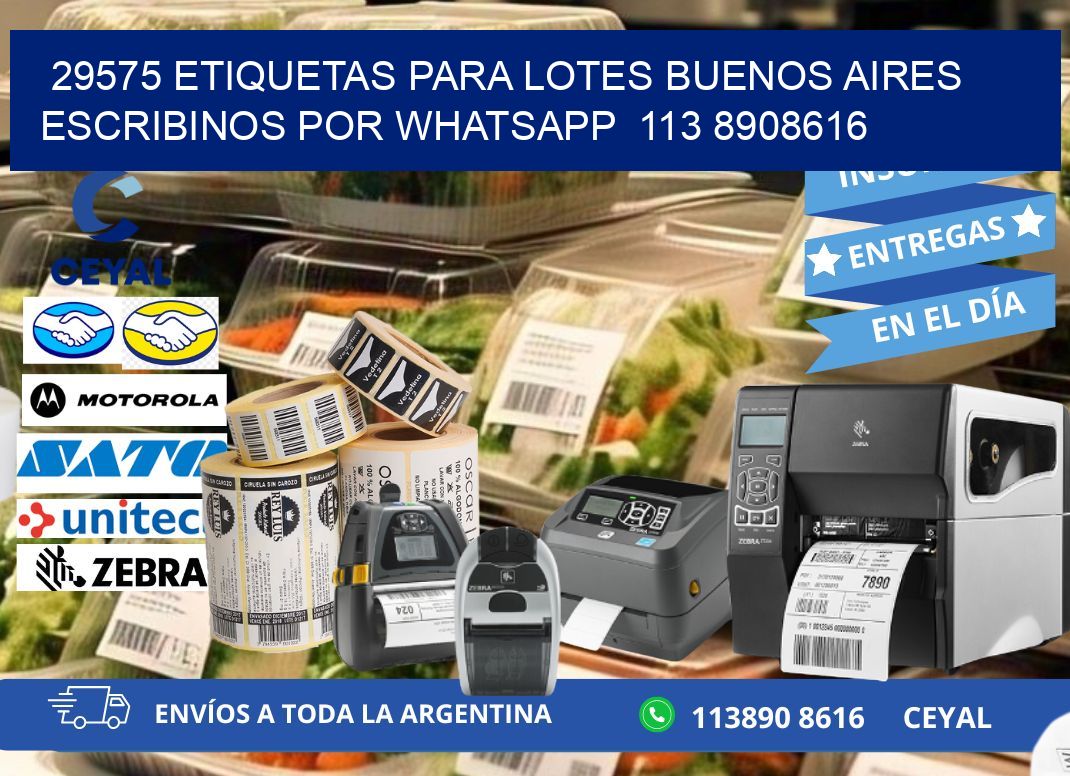 29575 ETIQUETAS PARA LOTES BUENOS AIRES ESCRIBINOS POR WHATSAPP  113 8908616