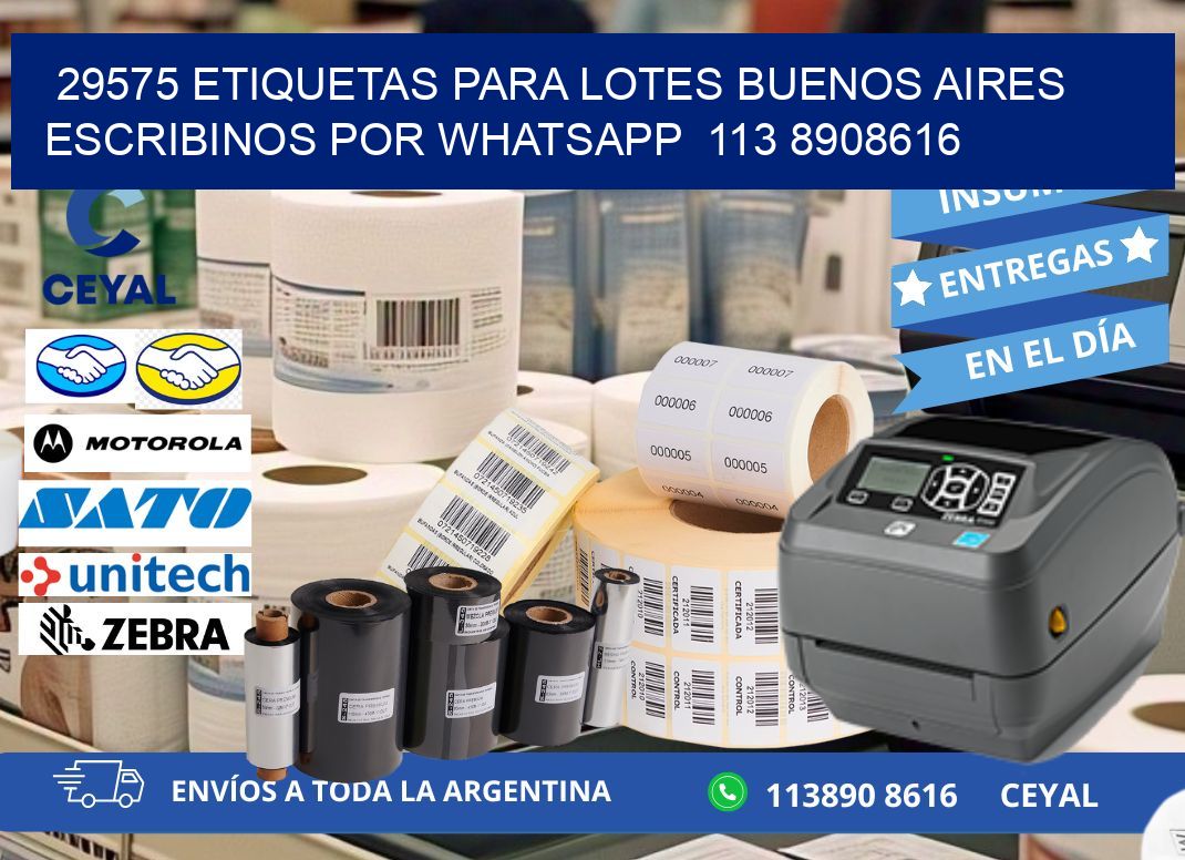 29575 ETIQUETAS PARA LOTES BUENOS AIRES ESCRIBINOS POR WHATSAPP  113 8908616