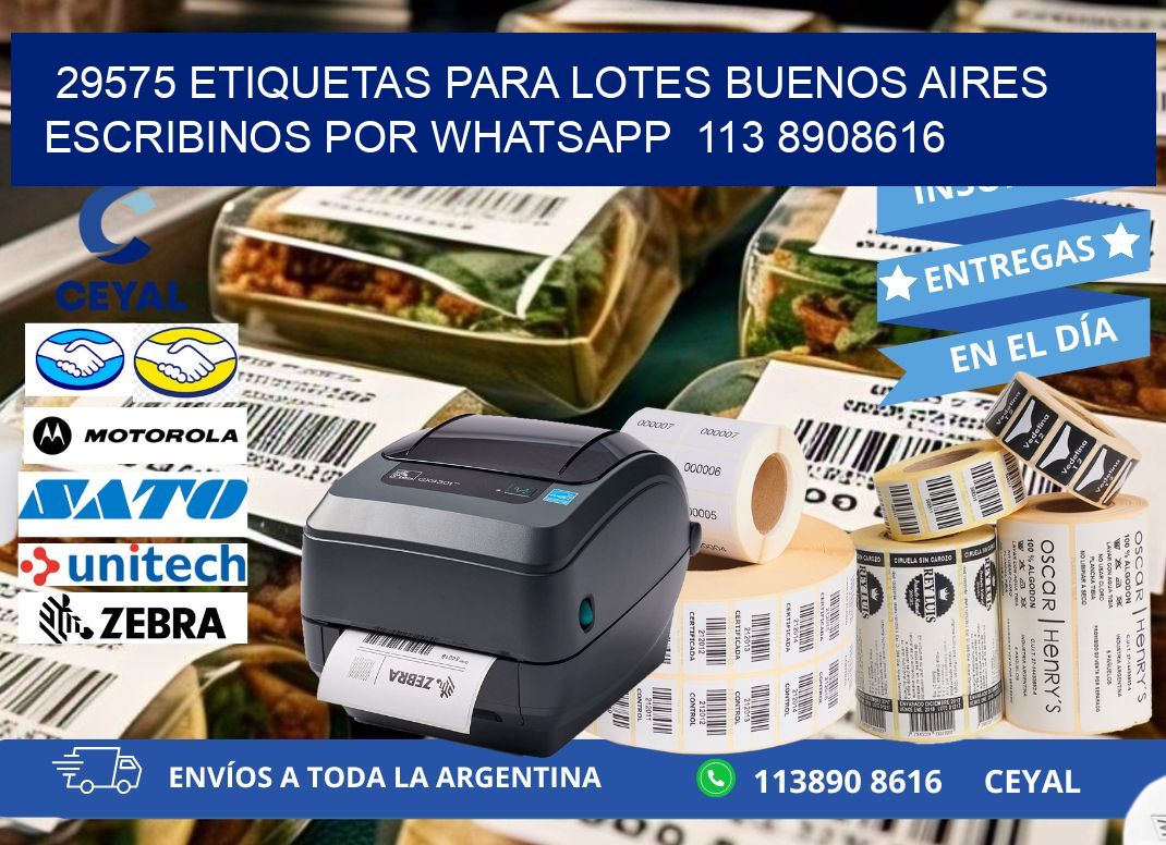 29575 ETIQUETAS PARA LOTES BUENOS AIRES ESCRIBINOS POR WHATSAPP  113 8908616