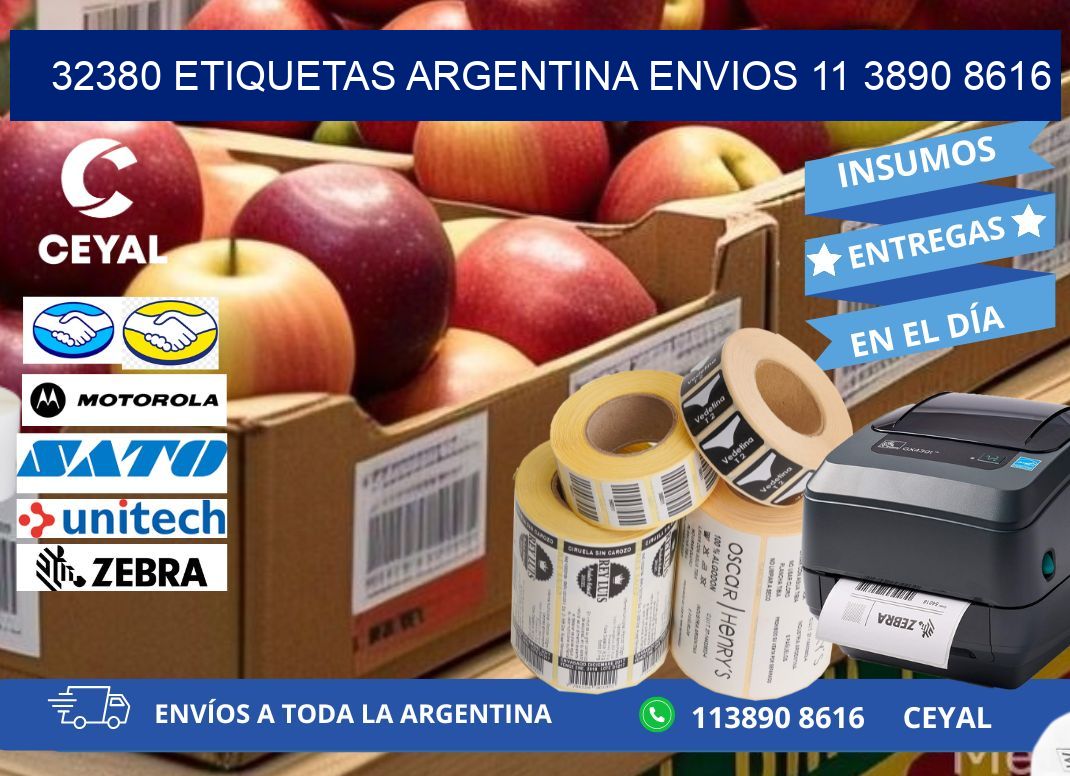 32380 ETIQUETAS ARGENTINA ENVIOS 11 3890 8616