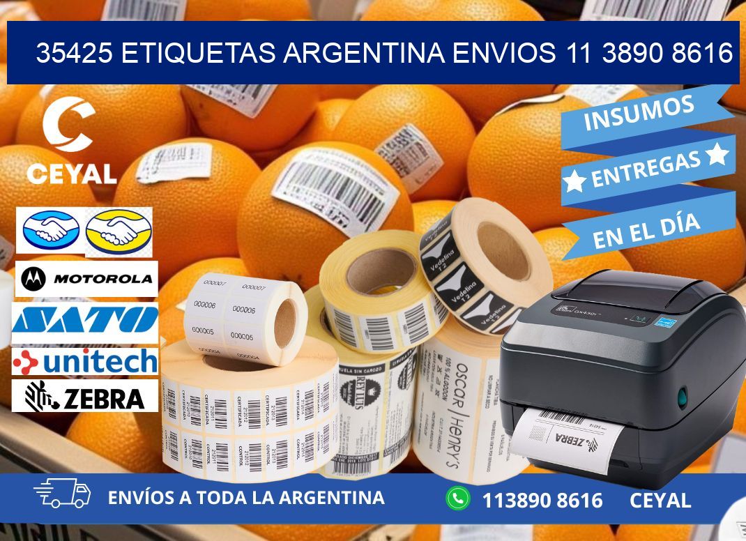 35425 ETIQUETAS ARGENTINA ENVIOS 11 3890 8616