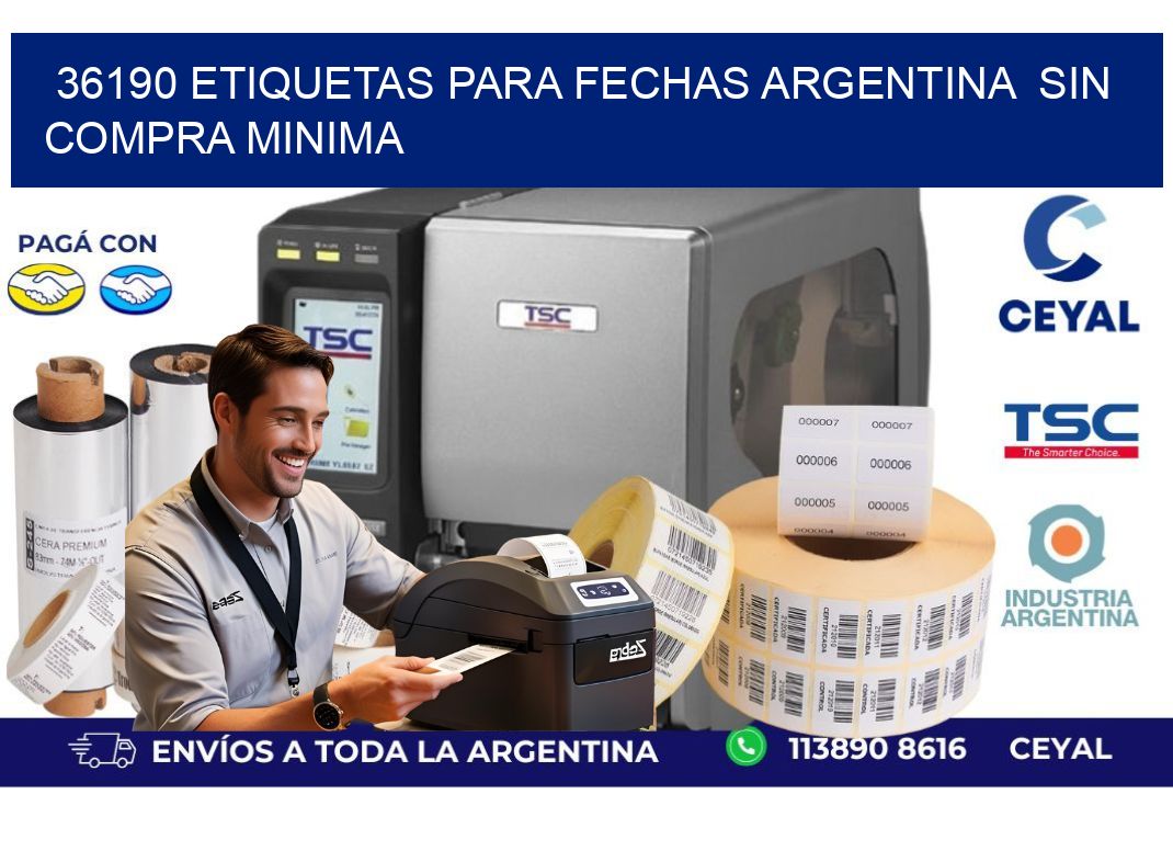 36190 ETIQUETAS PARA FECHAS ARGENTINA  SIN COMPRA MINIMA