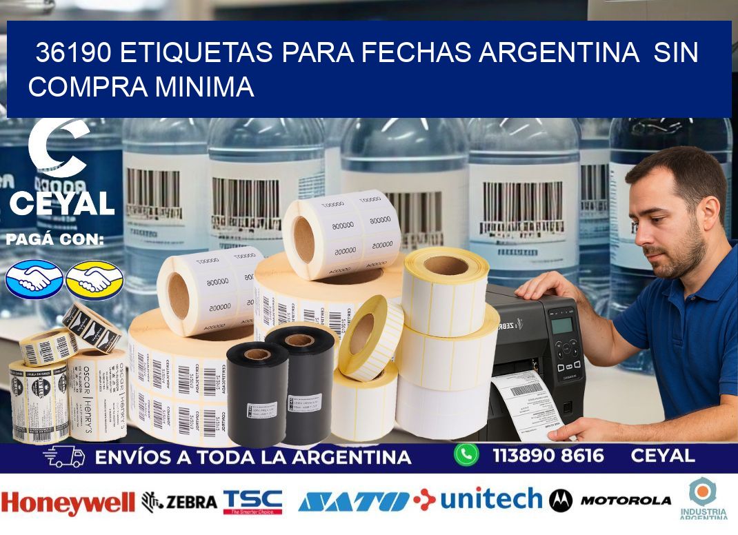 36190 ETIQUETAS PARA FECHAS ARGENTINA  SIN COMPRA MINIMA