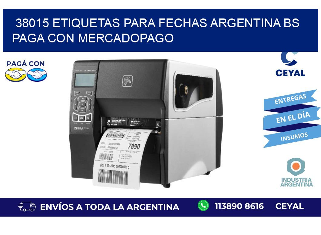 38015 ETIQUETAS PARA FECHAS ARGENTINA BS PAGA CON MERCADOPAGO