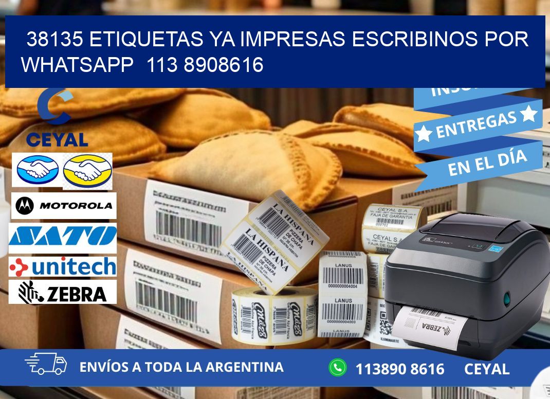 38135 ETIQUETAS YA IMPRESAS ESCRIBINOS POR WHATSAPP  113 8908616