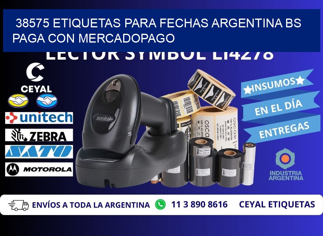 38575 ETIQUETAS PARA FECHAS ARGENTINA BS PAGA CON MERCADOPAGO