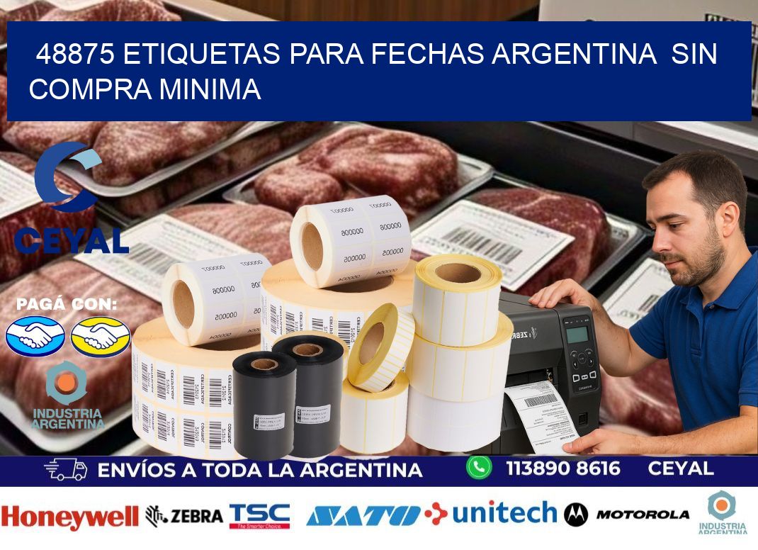 48875 ETIQUETAS PARA FECHAS ARGENTINA  SIN COMPRA MINIMA