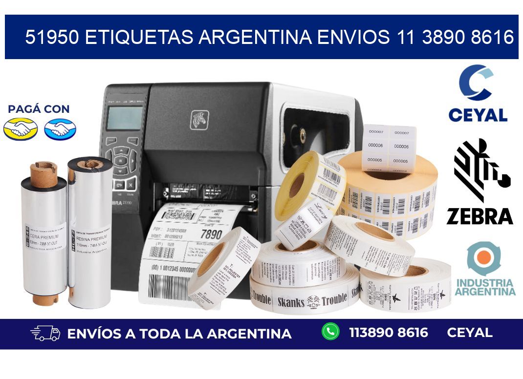 51950 ETIQUETAS ARGENTINA ENVIOS 11 3890 8616