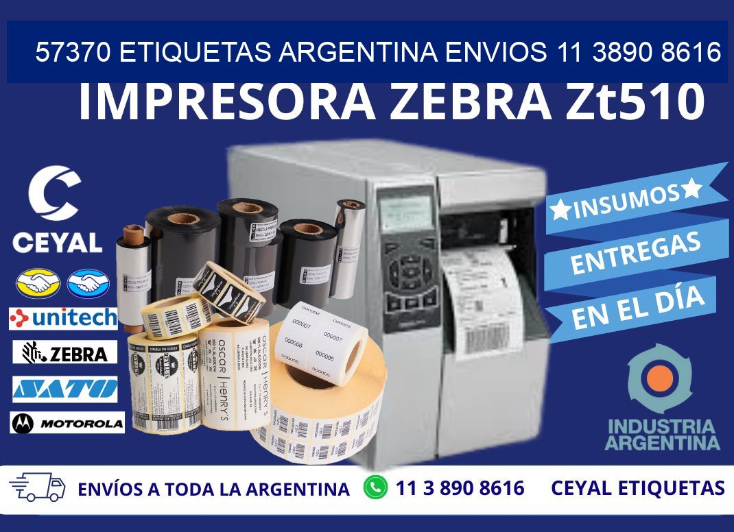 57370 ETIQUETAS ARGENTINA ENVIOS 11 3890 8616
