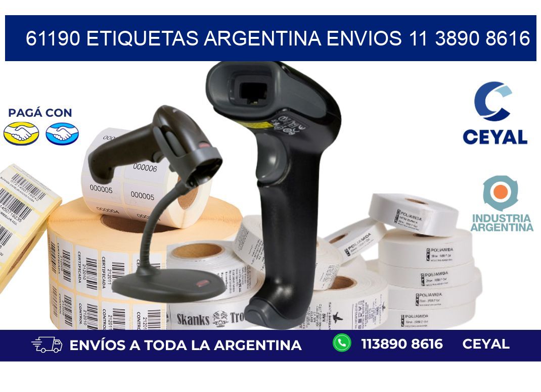 61190 ETIQUETAS ARGENTINA ENVIOS 11 3890 8616