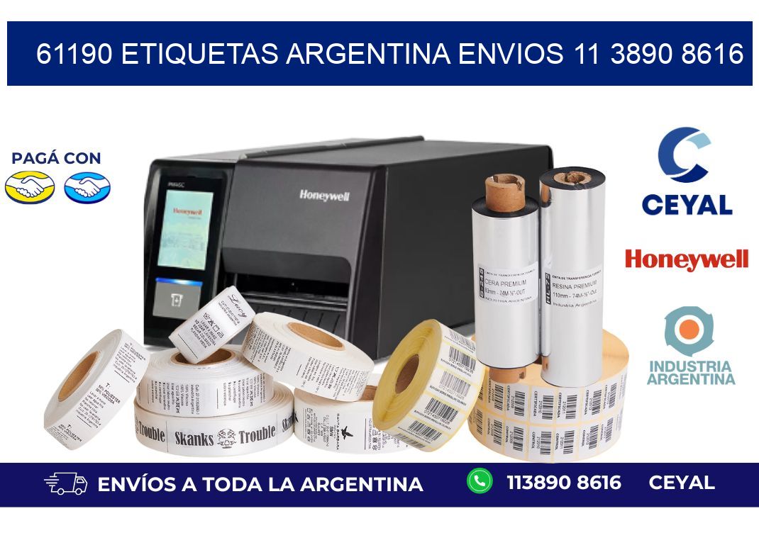 61190 ETIQUETAS ARGENTINA ENVIOS 11 3890 8616