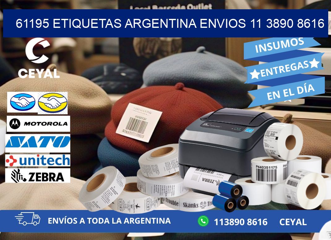 61195 ETIQUETAS ARGENTINA ENVIOS 11 3890 8616