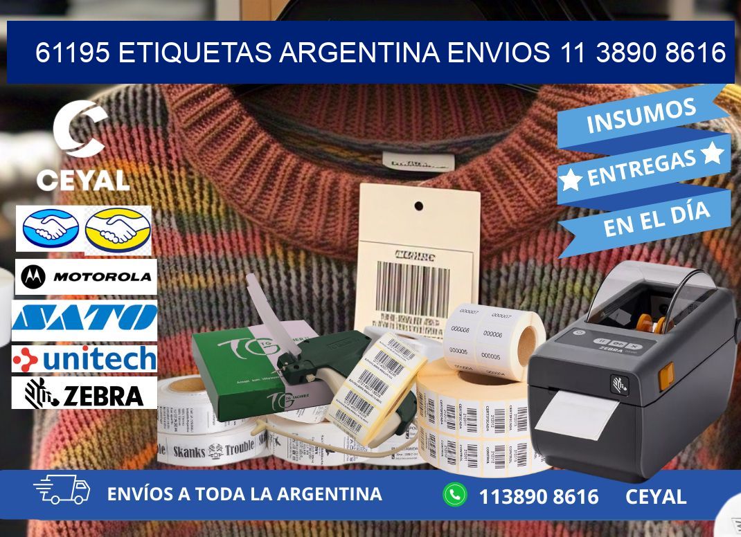 61195 ETIQUETAS ARGENTINA ENVIOS 11 3890 8616