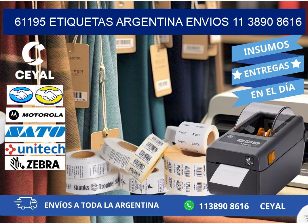 61195 ETIQUETAS ARGENTINA ENVIOS 11 3890 8616
