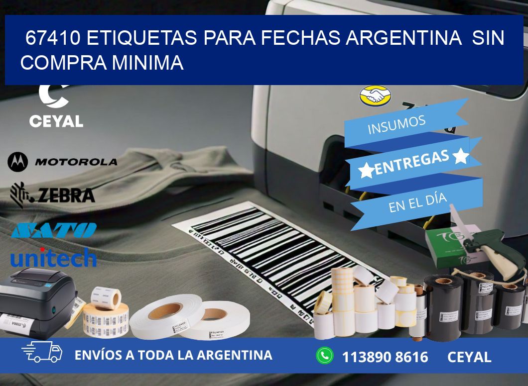 67410 ETIQUETAS PARA FECHAS ARGENTINA  SIN COMPRA MINIMA