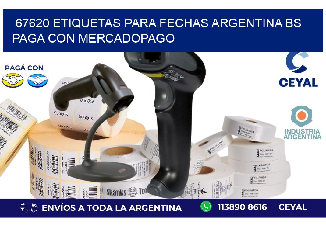 67620 ETIQUETAS PARA FECHAS ARGENTINA BS PAGA CON MERCADOPAGO